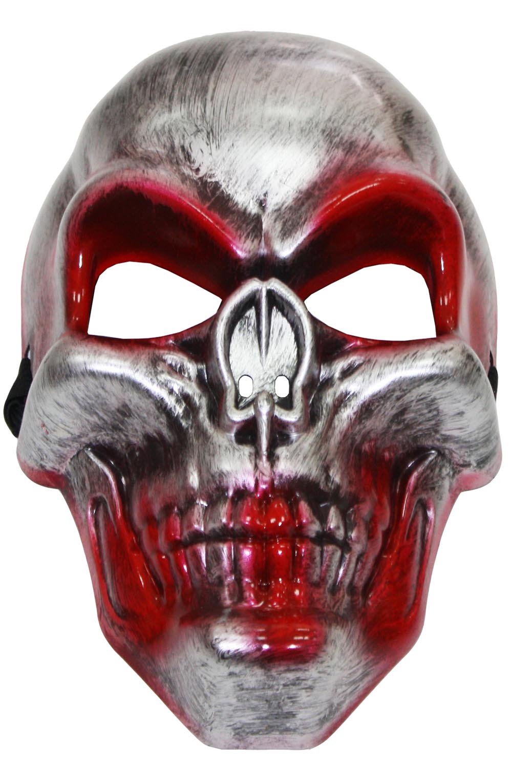 MASCHERA SCHELETRO ARGENTO DI HALLOWEEN
